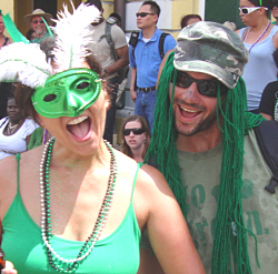 Lindsay Parniawski and Dave Janas celebrate the spirit of St. Patrick. Lindsay Parniawski and Dave Janas celebrate the spirit of St. Patrick.