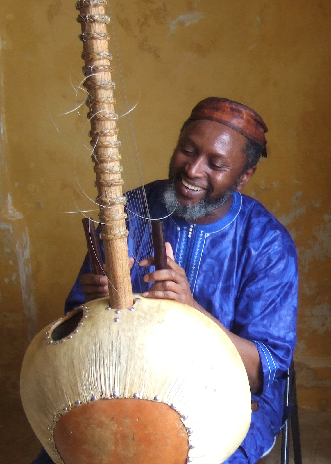 Salieu Suso plays the kora Saturday at the African Caribbean Conference in Christiansted.