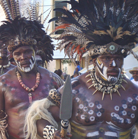 The King Shaka Zulu group entertained adults and thrilled kids in the crowd. The King Shaka Zulu group entertained adults and thrilled kids in the crowd.