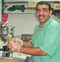 Khaled Hasan makes falafel at the Darna Grill. Khaled Hasan makes falafel at the Darna Grill.