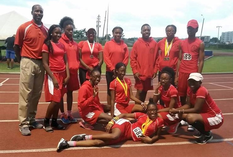 The St. Croix Track & Field Club (Mustangs) with Coach Keith Smith