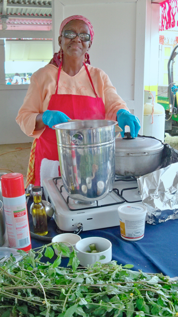 Natalie Ballantine in her kitchen.