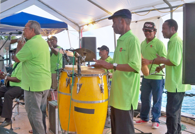 Stanley and the Ten Sleepless Knights perform at Quelbe at Sunset, Sunday in Frederiksted.