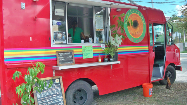Ana's Living Food Truck serves up healthy meals.