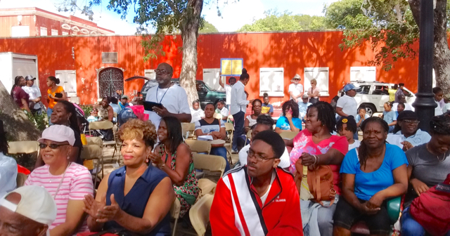 Hundreds gathered in Frederiksted to take part in the ceremony honoring Martin Luther King, Jr.