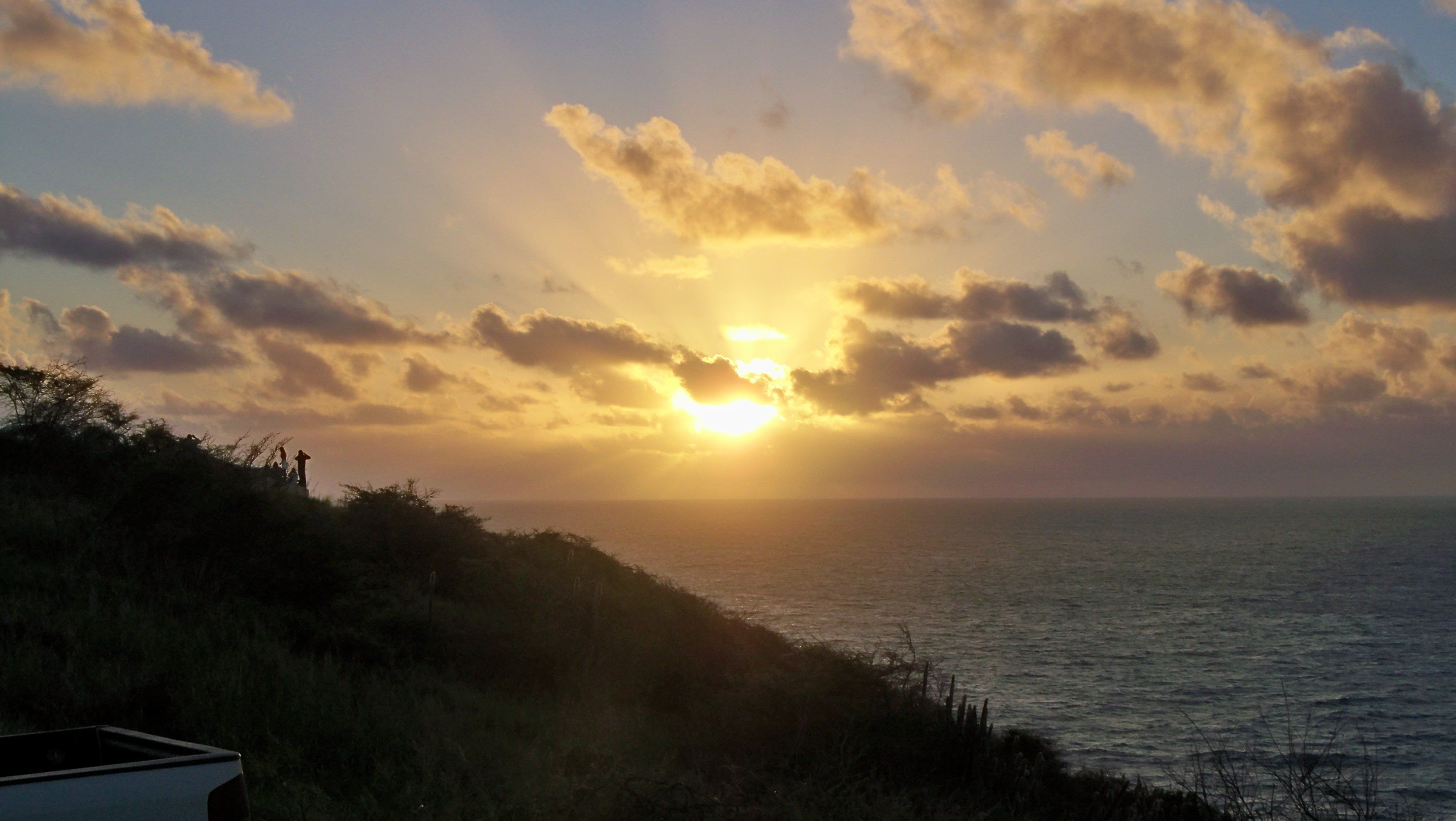 The golden sun rises over the Caribbean on the first day of the new year. (Carol Buchanan photo)