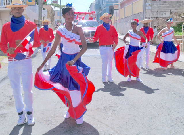 'Ballet Folklorico Dominicano' dances for the crowd at the Dominican parade Saturday in Christiansted.