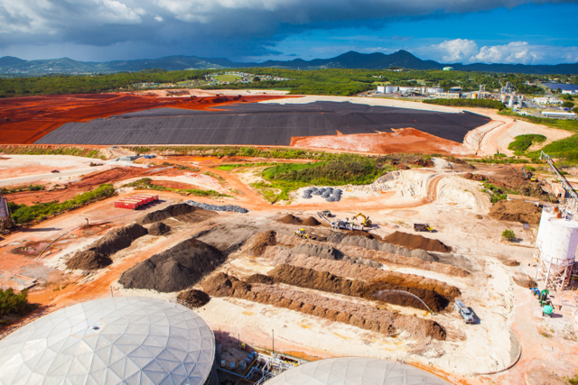 Compost was used to cover the St. Croix Renaissance Red Mud Site. (Photo provided by Alcoa)