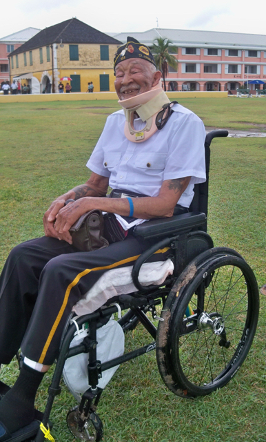 Otto Tranberg, 98-years-old, attends the ceremony, as he has for years.