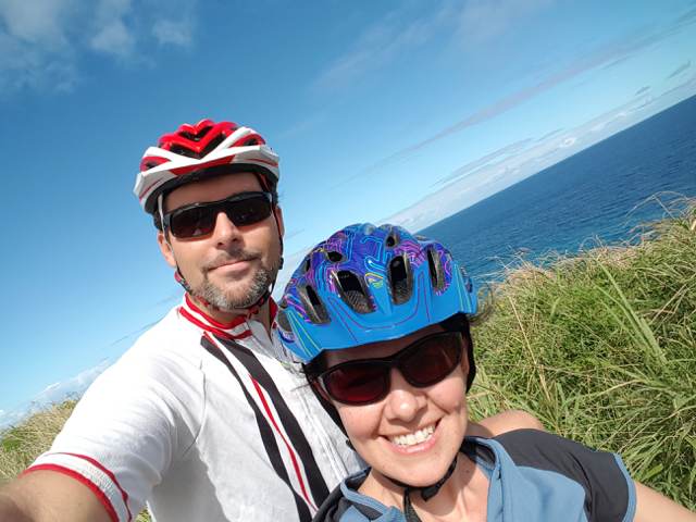 Aaron and Olga Hutchins on the trail. (Photo provided by Aaron Hutchins)