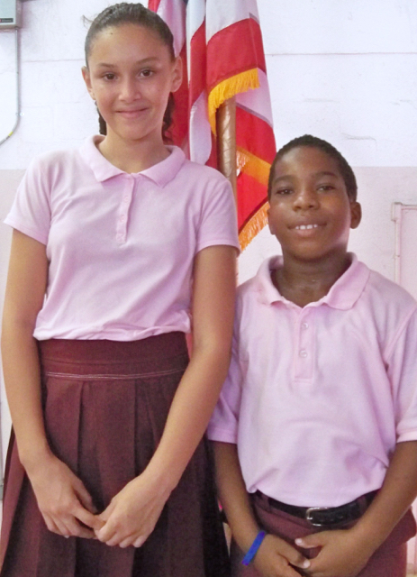 Litziana Gomez, secretary, and Kevounte Hughes, president of EarlyAct.