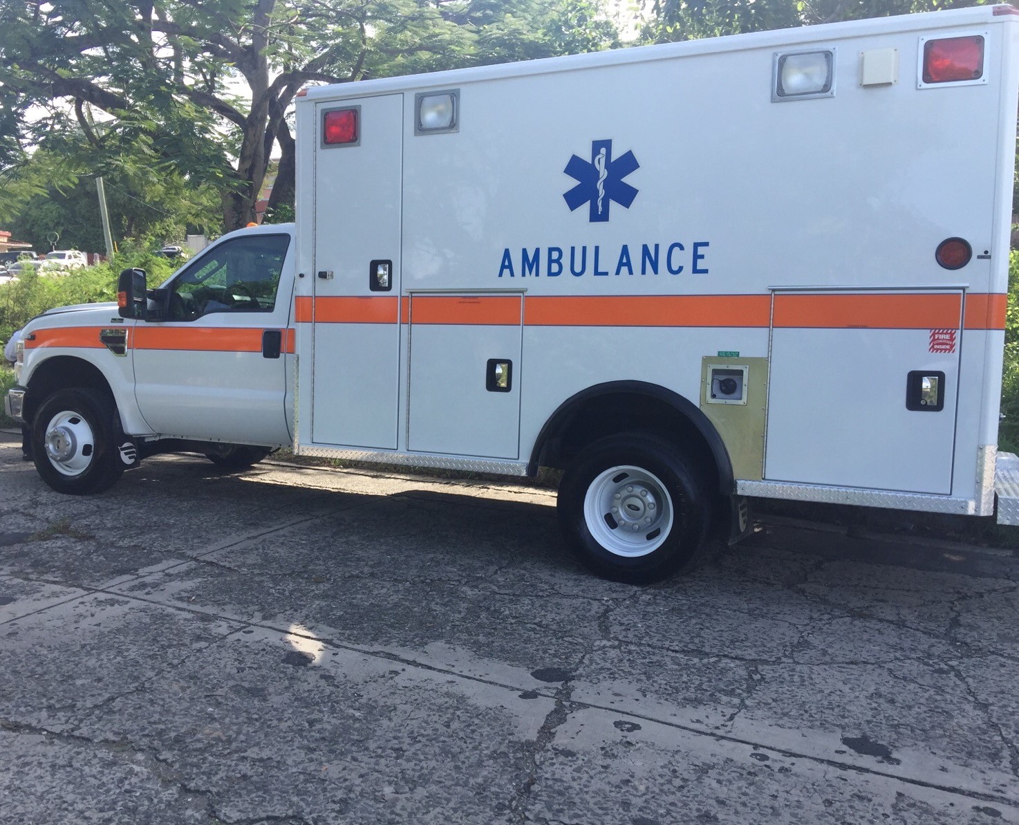 A refurbished ambulance was given to the Department of  Health on St. Croix. 