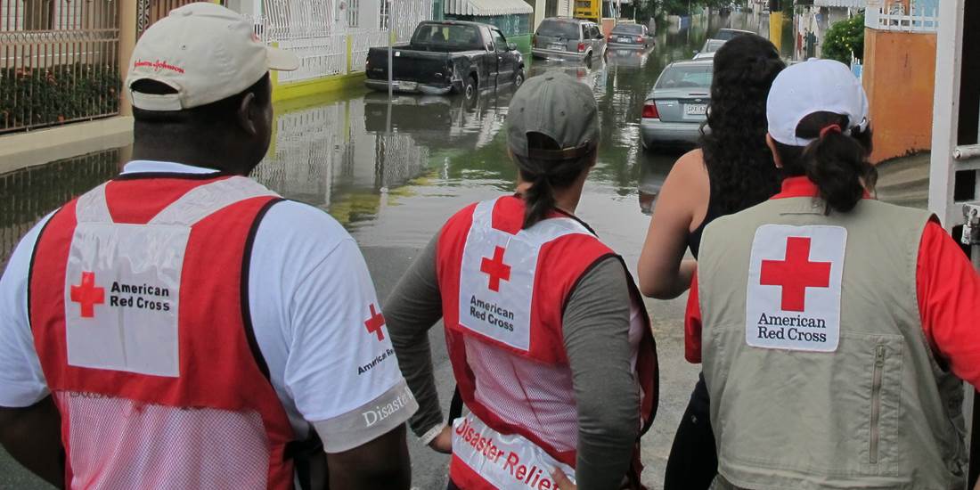 American Red Cross responding to a flood