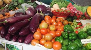 Mountains of fresh local produce are always a highlight of the Agriculture and Food Fair, like this mound from the 2016 fair.