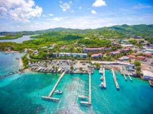 An aerial View of St. Croix Marine Center.