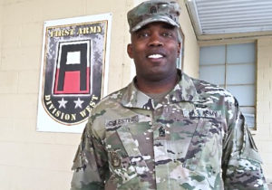 Command Sgt. Maj. Martin Celestine, Jr., a 42-year-old native of St. Thomas, has become on of the U.S. Army's top trainers. 