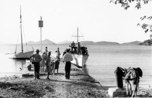 Cruz Bay dock in a 1938 photo by George H. H. Knight.