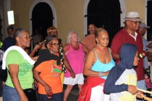 Seniors take part in the annual Quelbe Tramp in Charlotte Amalie