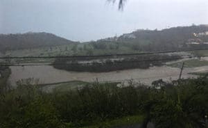 The Buccaneer Resport appears relatively unscathed, Crucians have reported, but it's golf course has gained a difficult new water hazard. (Photo by Jeff Elvins)