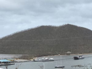 The barges Captain Vic and General II move fuel trucks between St. Thomas and St. John Friday. (Source photo)