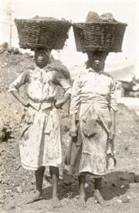 Coal carriers on St. Thomas in the late 19th century (Image from the V.I. Maritime Museum)