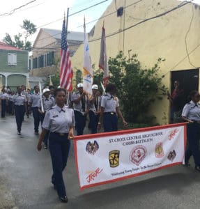 St. Croix Central High School's Junior ROTC took part in Saturday's parade.