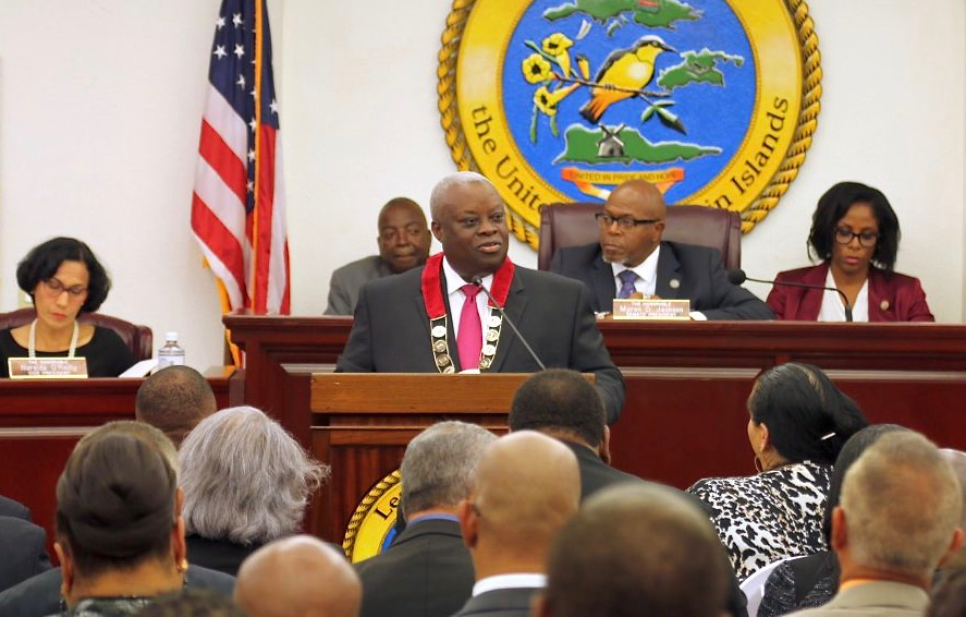 Gov. Kenneth Mapp presents his fourth 'state of the territory' speech Monday. (James Gardner photo)