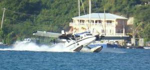 A Seaborne seaplane lands in Charlotte Amalie Harbor. (Source file photo)