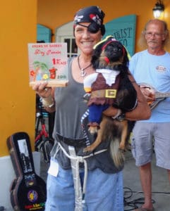 Tess Waters and Angel Boy took first place at the Dog Parade.