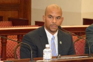 DPW's Nelson Petty takes questions from senators. (Photos by Barry Leerdam, V.I. Legislature)