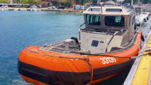 A Coast Guard Special Purpose Craft Law Enforcement boat – known as a SPCLE. This boat or one like it pulled a stranded boater from Steven Cay Wednesday morning. (File photo)