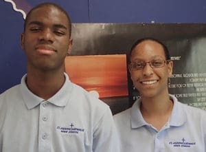 Seniors Coury Hodge and Kadysha Schoonmaker at St. Joseph High School.