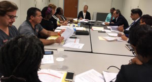 JFL board members and administration discuss hurricane recovery Thursday.