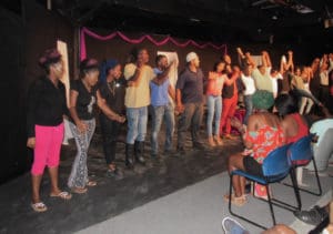 The cast of Phenomenally takes a bow after Thursday's performance.