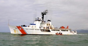 U.S. Coast Guard cutter Confidence, home-ported in Port Canaveral, Florida, was part of the search. (Coast Guard photo)