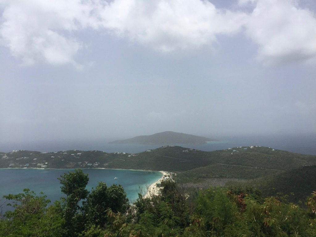 Sahara dust masks the view from the vantage point of Drake’s Seat on the north side of St. Thomas, which on a clear day would extend to the British Virgin Islands. (Kelsey Nowakowski photo)