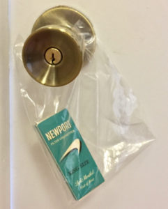 A sample pack of Newport cigarettes hung from a doorknob in a popular promotion by Lorillard Tobacco Co. in the 1950s and 1960s. (Photo by Public Health Advocacy Institute, Northeastern University)