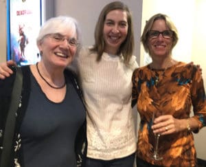 From left, pianist Jacqueline Schwab, Elizabeth Herzfeldt-Kamprath, filmmaker and Toni Lance at the premier showing of “Under Her Wing.”