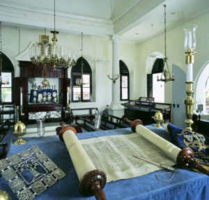 Interior of the synagogue.
