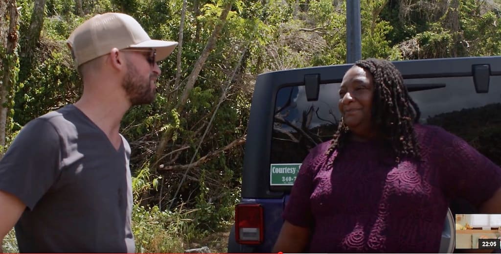 Matt Landau of the Vacation Rental Show speaks with Abigail Hendricks of St. John about the island's recovery after the 2017 hurricanes. (Image from The Vacation Rental Show)
