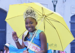 Festival Princess Ta’Mya Davis waves to parade guests lining the streets. (Bethaney Lee photo)