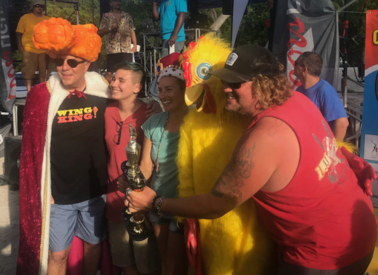 Crowd Flocks to Magens Bay for King of the Wing Contest