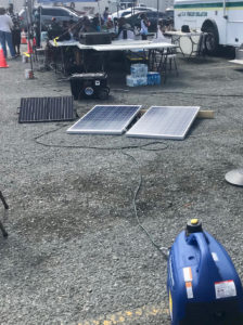 The event duplicated post-hurricane conditions by running on generators, solar panels, and batteries.