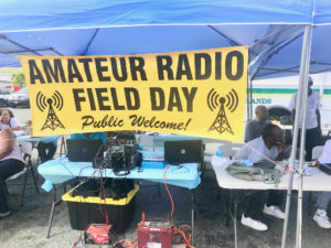 The radio club set up in Tutu Park Mall Parking Lot and invited the public to learn more about amateur radio.