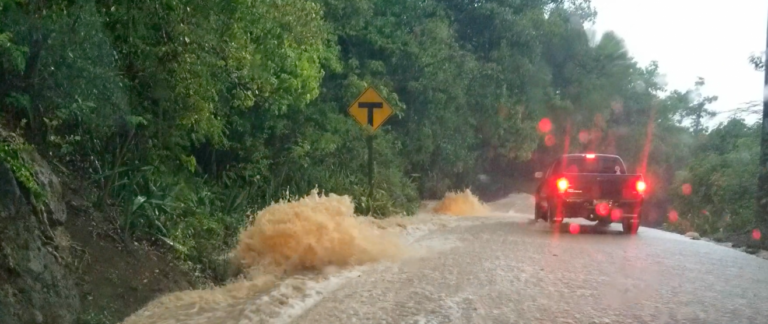 On the Ground on STT: Flash Floods Bringing Down Rocks, Trees and Roadsides