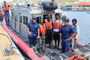 Marine Apprenticeship Program participants spent a day training with the U.S. Coast Guard during the five-week course. (Photos provided by V.I. Professional Charter Association)