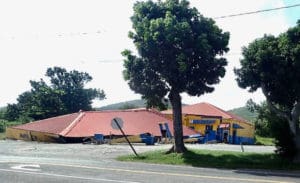 Minimart lays as it fell during the 2017 hurricanes. (Source photo by Susan Ellis)