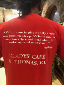 Gladys’ Cafe is now open for business and signature T-shirts are available for sale. (Source photos by Teddi Davis)