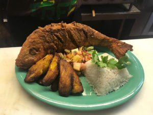 Whiskey Business offers blackboard specials that change nightly such as whole snapper with pineapple salsa. (Source photo by Teddi Davis)