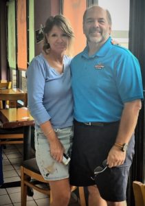 Laura and Frank Leone, owners of Cafe de la Creme at Sunny Isle Mall on St. Croix. (Sour photo by Denise Lenhardt-Benoit)